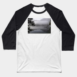 Lake in the autumn fog Baseball T-Shirt